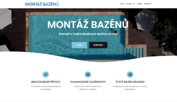 Tvorba webových stránek - Montáž Bazénů